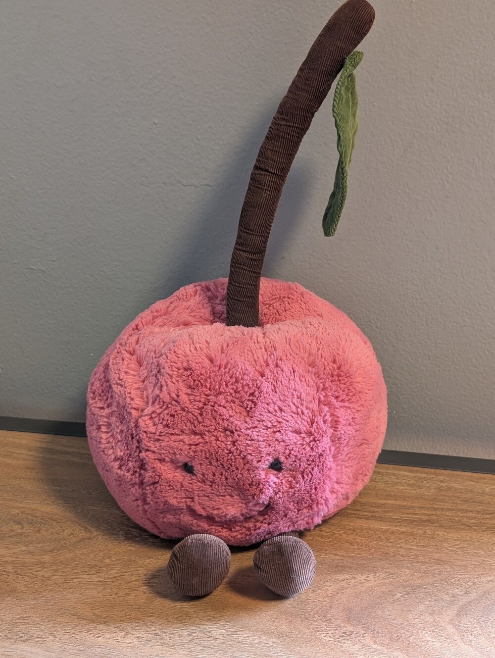 Jellycat Amuseable Large Cherry Plush Rare Retired Pink Fruit A2CH